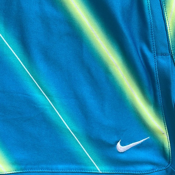 Nike Dri-Fit Turquoise w/Neon Stripes Athletic Tennis Skort-M Top Sold Separate - Picture 3 of 7
